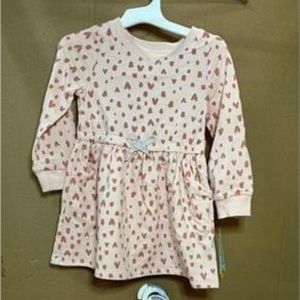 Cat & jack Pink Heart Toddler Girls Dress (2T)